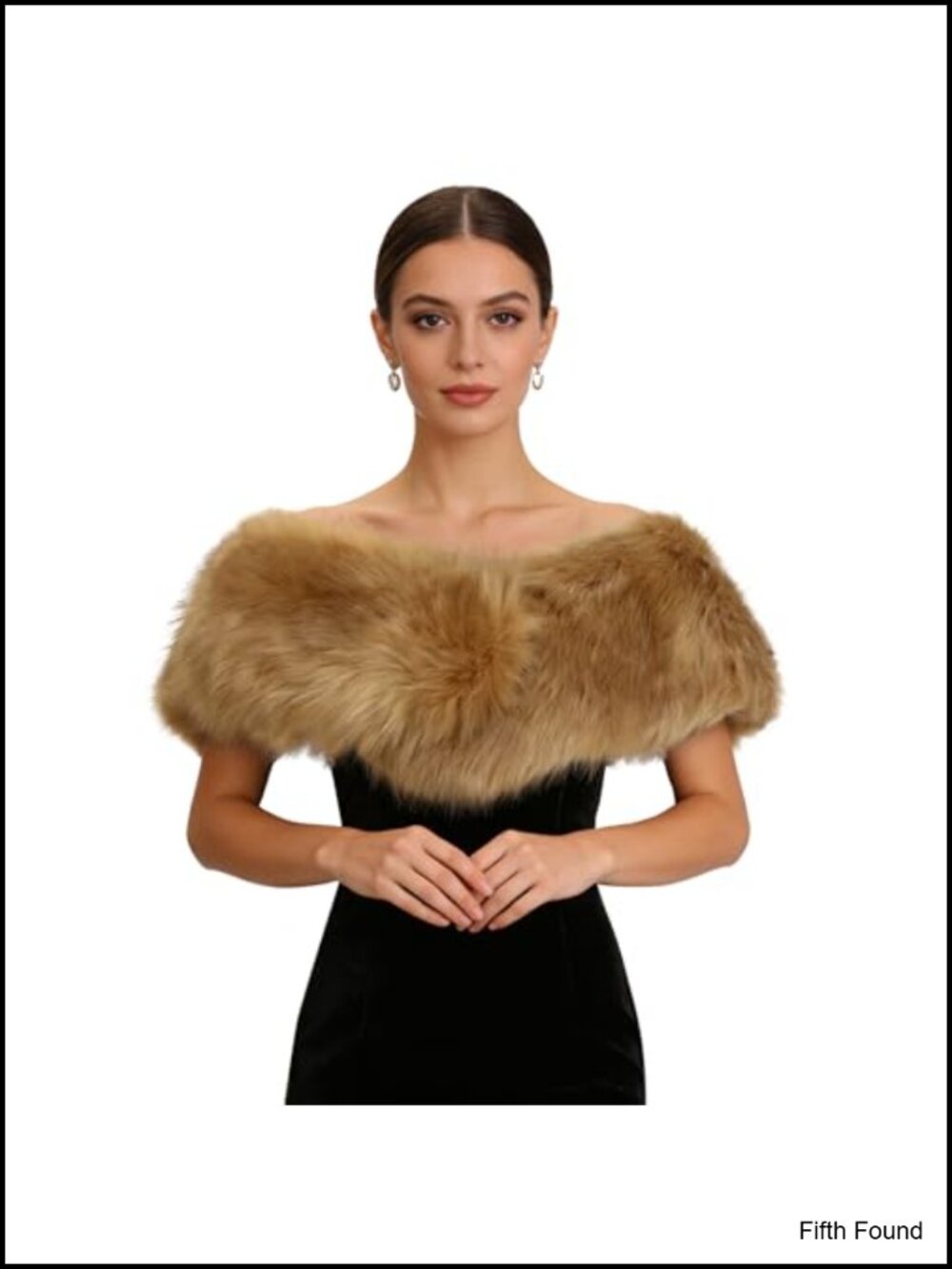 Faux Fur Shawl Collar Scarf Wrap Winter Neck Warmer Fluffy Women's